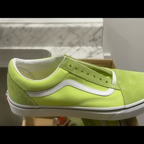 Vans Old Skool Sharp Green True White Suede Canvas Size US womens - Picture 3 of 4
